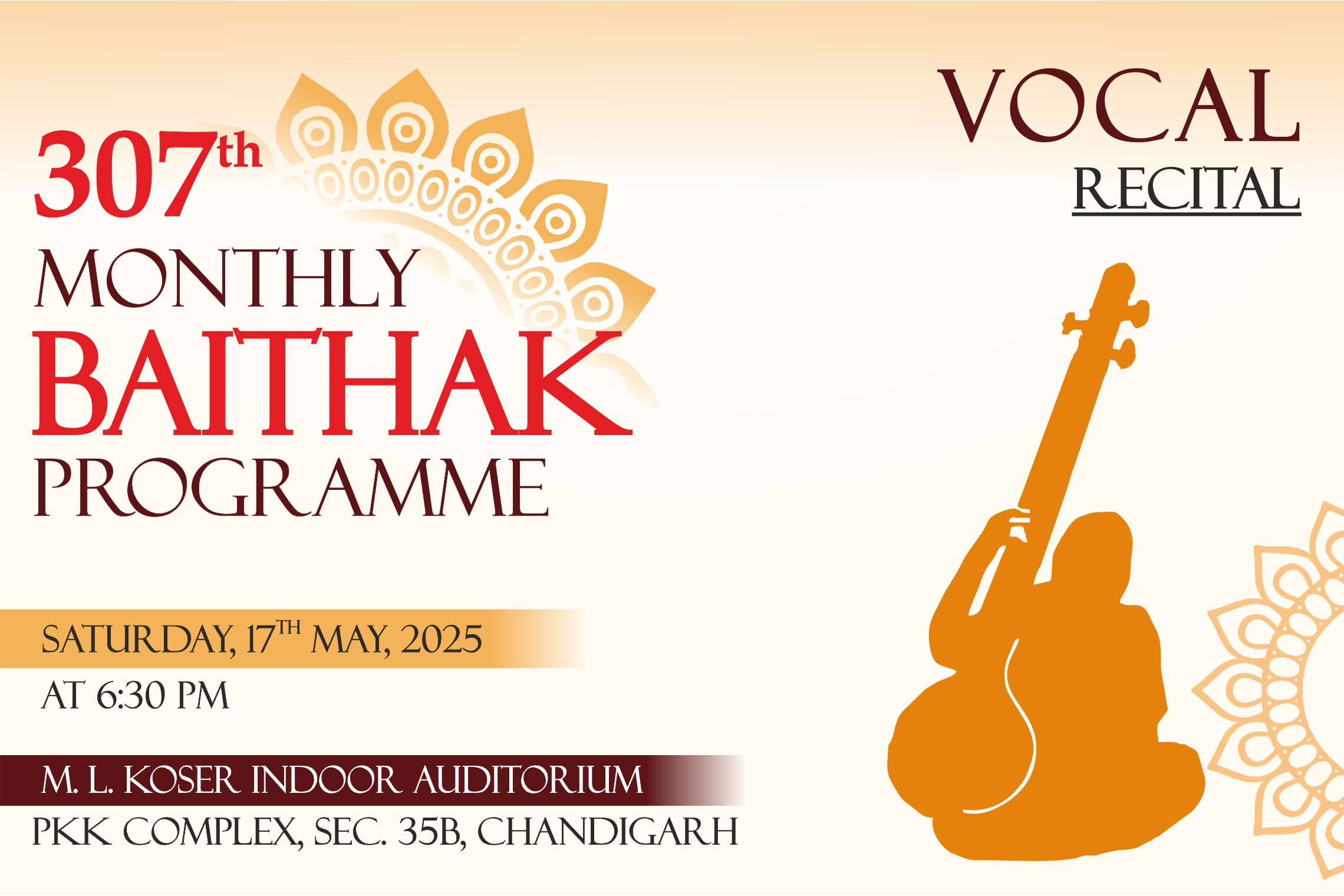307th Monthly Baithak ft. Ms. Priyanka Thakur (Vocal)