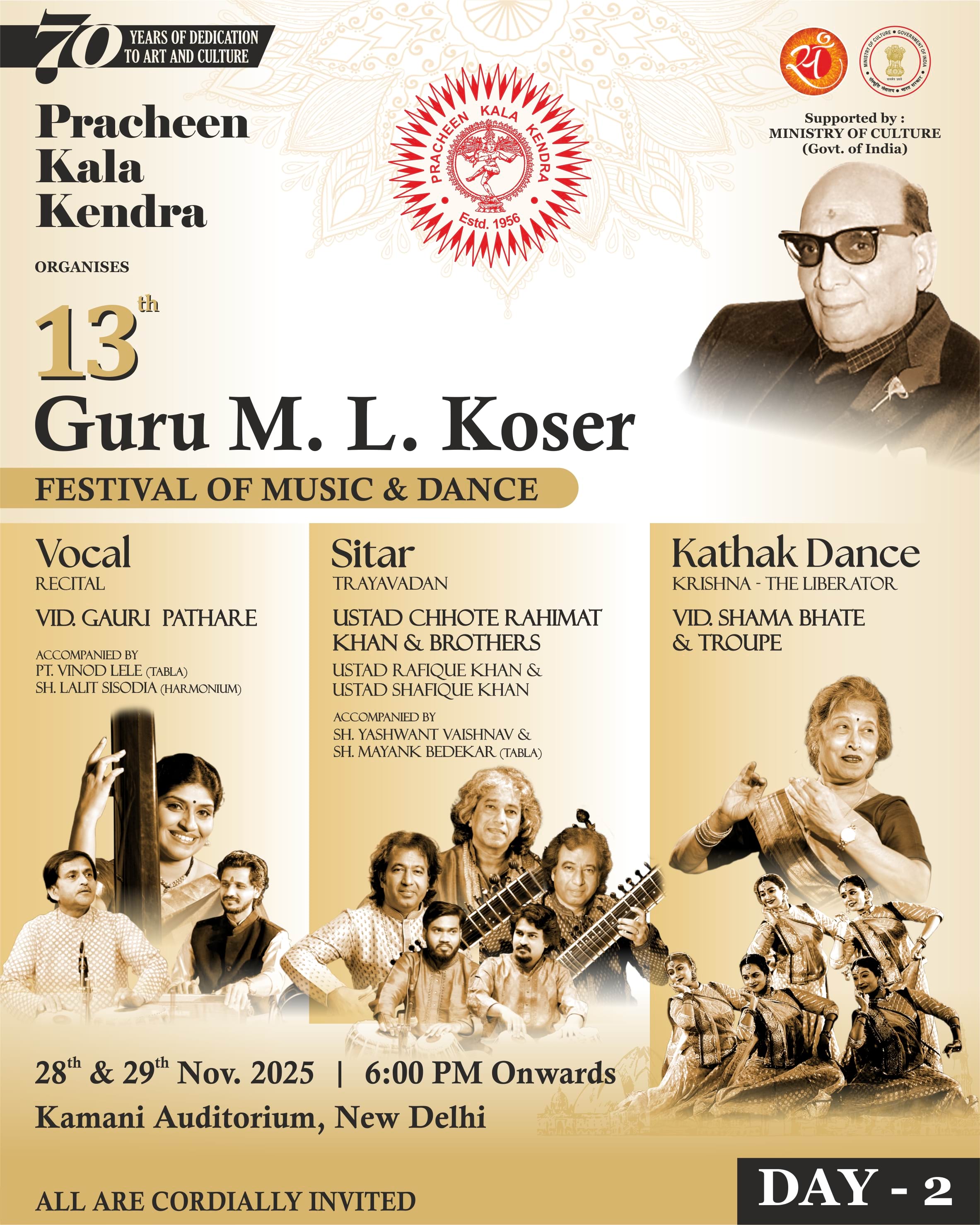 Your evening today! – Sitar, Kathak & Vocal Music!