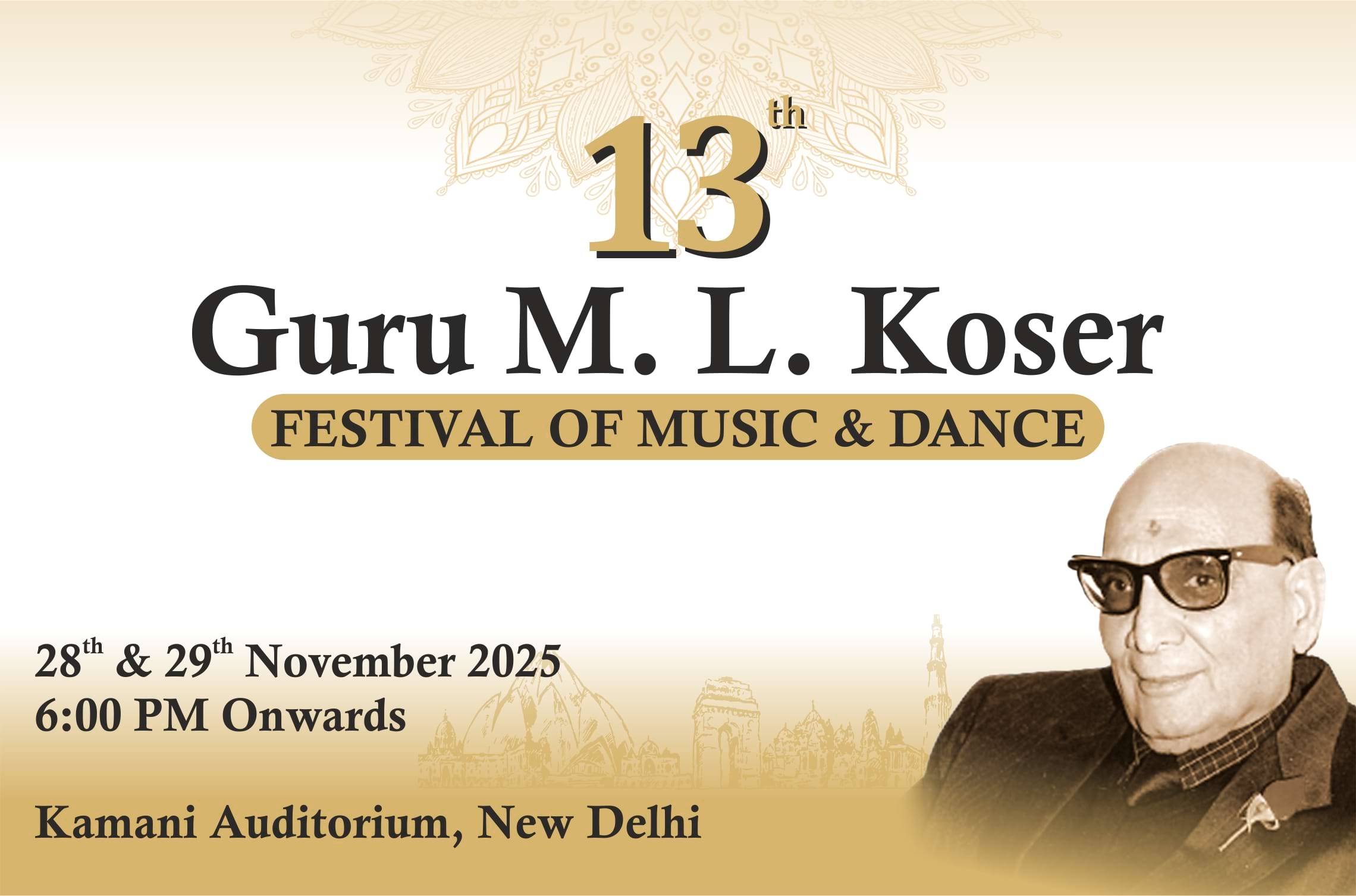 13th Guru M.L. Koser Festival of Music & Dance