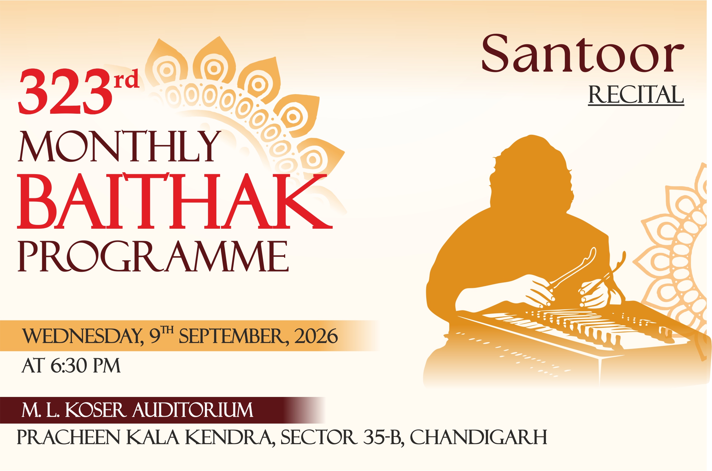 323rd Monthly Baithak Programme